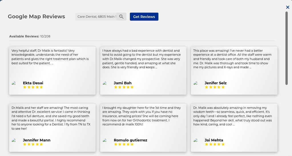 Google Map Reviews