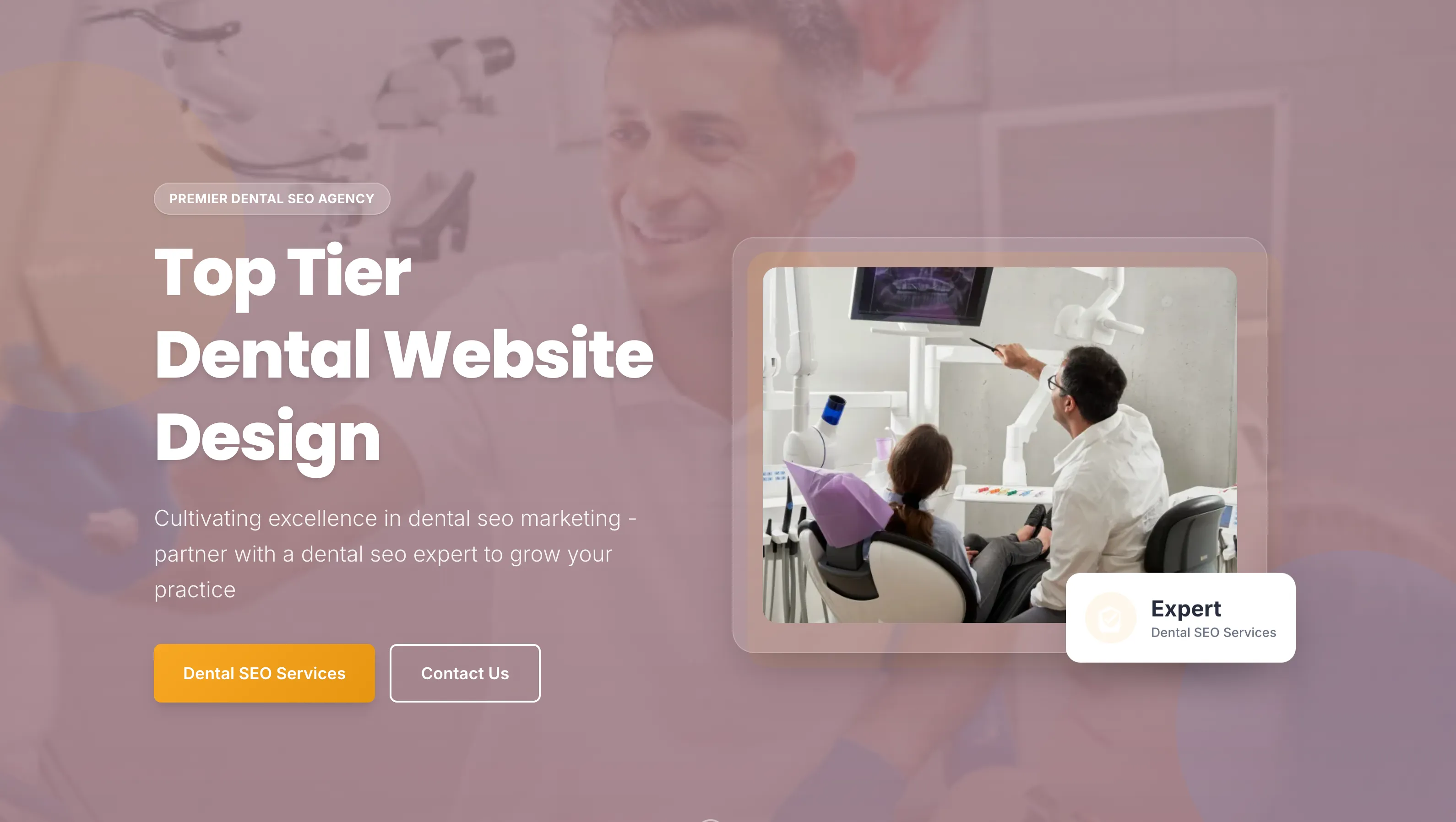 Crystal Smile - Professional dental website template design for dentists